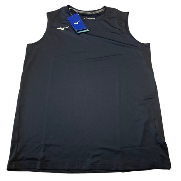 Mizuno Youth L Volleyball Sleeveless Shirt Navy Blue Athletic Top 2023 Catalog - Picture 1 of 8